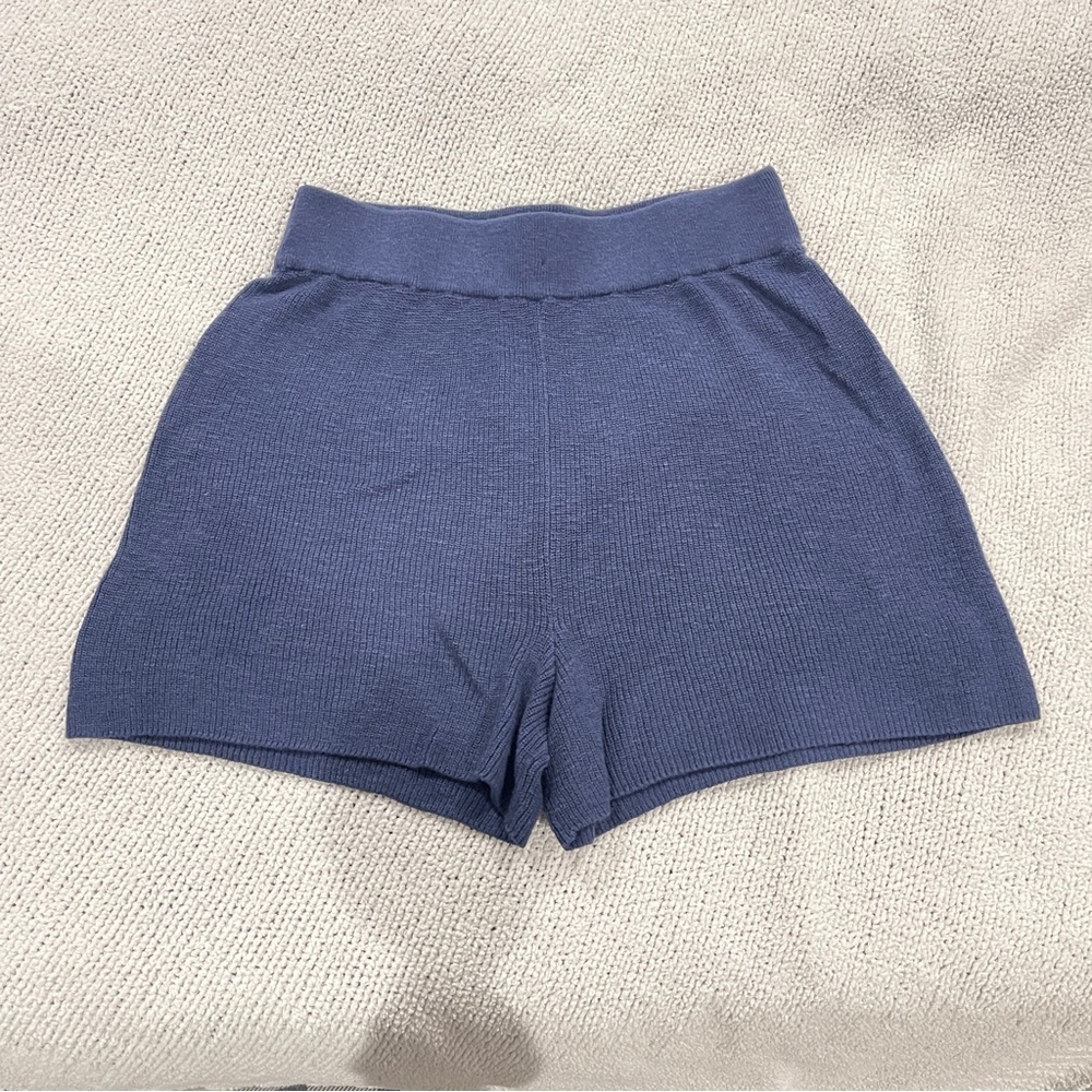 Free people Free-est Women's Blue knit Shorts M - Picture 1 of 8